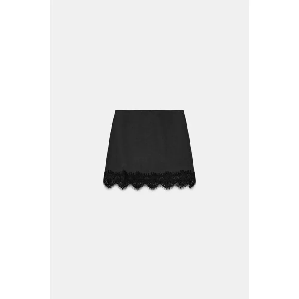 ZARA LACE HEM SKORT - Picture 5 of 7